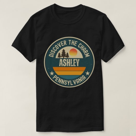 T-shirt Ashley, Pennsylvanie (Design devant)