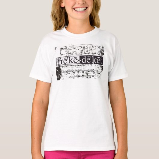 T-shirt ashlyn note filles ringer (Devant)