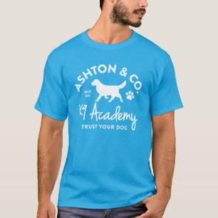 T-shirt Ashton & Co. K9 Academy Logo Une Couleur Blanc