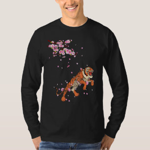 T-shirt Asia Wild Animal Cherry Blossom Predator Sakura Tr
