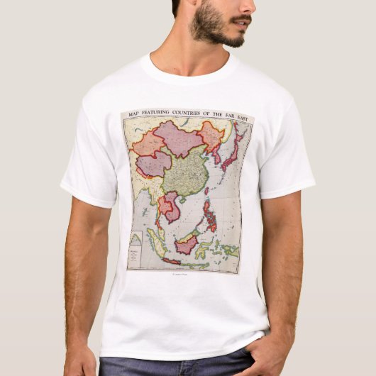T-shirt AsiaPanoramic est MapEast Asie (Devant)