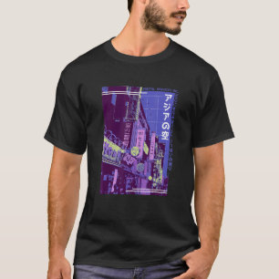 T-shirt Asiatique City Street Cool Vaporwave Retro Fun 80s