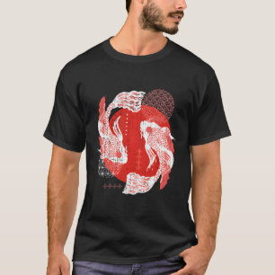 T-shirt Asiatique esthétique Taisho Sanke Fish Pond Japona