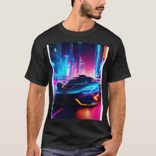 T-shirt Asiatique Neon Velocity Futuristic Thrill Ride 8 C