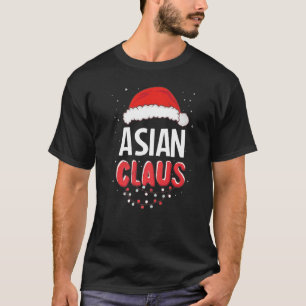 T-shirt Asiatique Santa Claus Costume correspondant Noël P