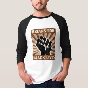 T-shirt Asiatiques pour la vie noire