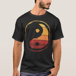 T-shirt Asie Kawaii Asiatique Japonais Yin Et Yang Retro