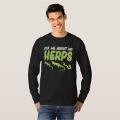 T-shirt Ask Me About Herps Reptiles  Pet Reptile Owner Gra (Devant entier)