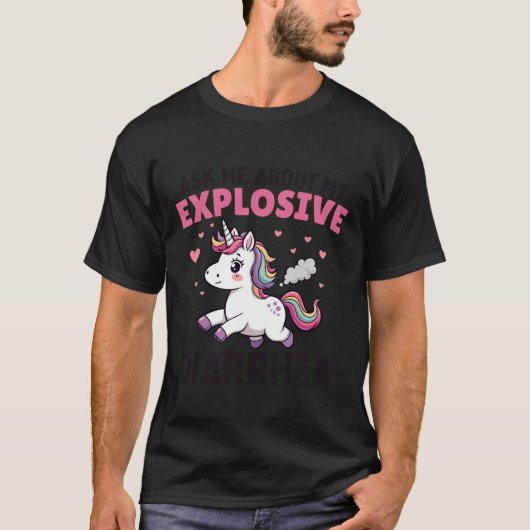 T-shirt Ask Me About My Explosive Diarrhea Funny Poop Meme (Devant)