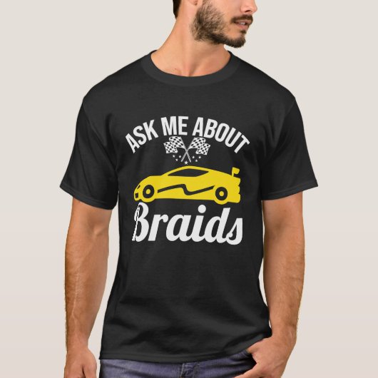T-shirt Ask ME About Slot Cars (Devant)