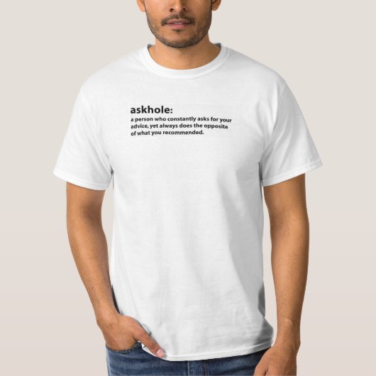 t-shirt askhole (Devant)