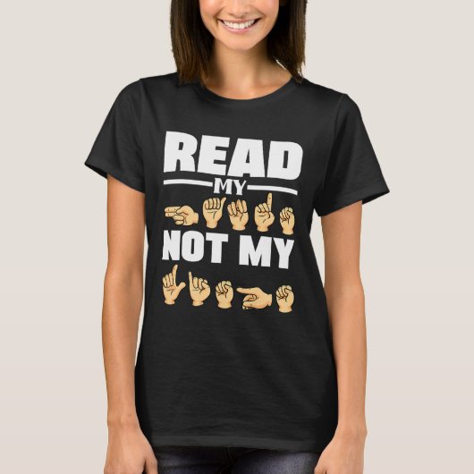 T-shirt ASL Alphabet American Sing Language ASL Enseignant (Devant)