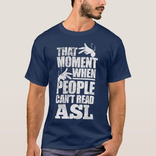T-shirt ASL American Sign Language Funny Enseignant Sourd (Devant)