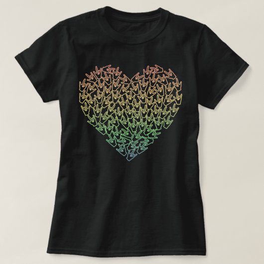 T-shirt ASL American Sign Language Hoodie Deaf Interpréter (Design devant)