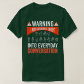 T-shirt ASL American Sign Language Interprète Sourd (Design devant)