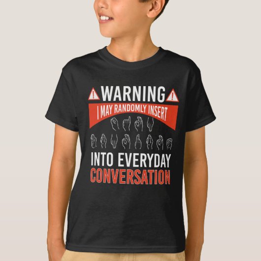 T-shirt ASL American Sign Language Interprète Sourd (Devant)