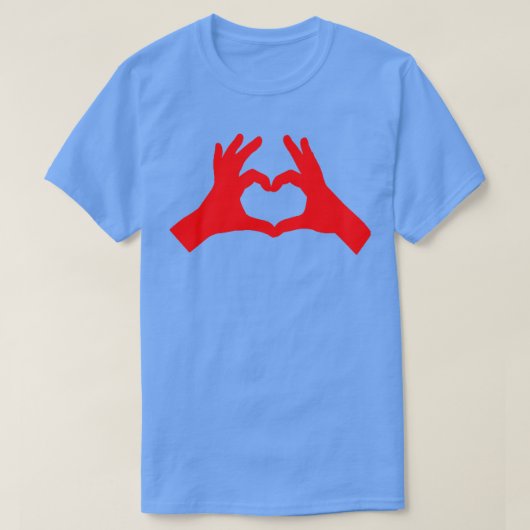 T-shirt ASL American Sign Language Love 5 (Design devant)