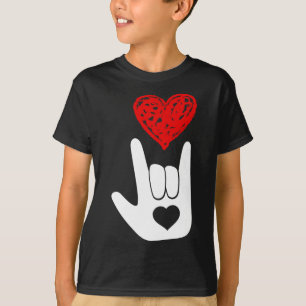 T-shirt ASL American Sign Language Love Main Sign ASL Squa