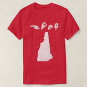 T-shirt ASL American Sign Language New Hampshire Home T (Design devant)