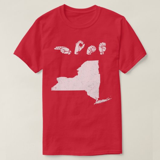 T-shirt ASL American Sign Language New York Home T (Design devant)
