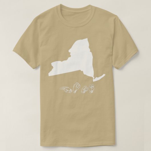 T-shirt ASL American Sign Language New York T (Design devant)