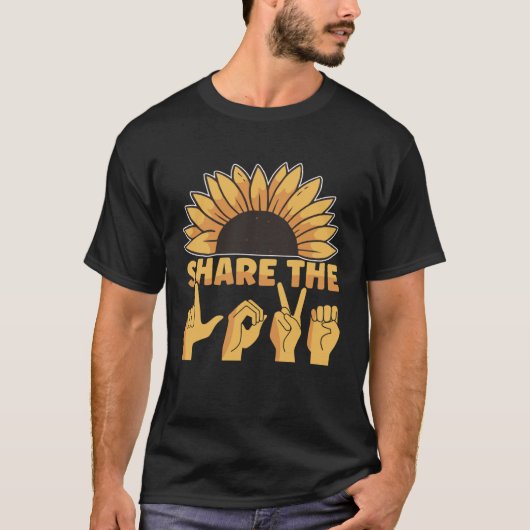 T-shirt ASL American Sign Language Share The Love Awards (Devant)