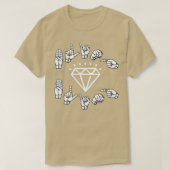 T-shirt ASL Bling Bling American Sign Language ASL concept (Design devant)
