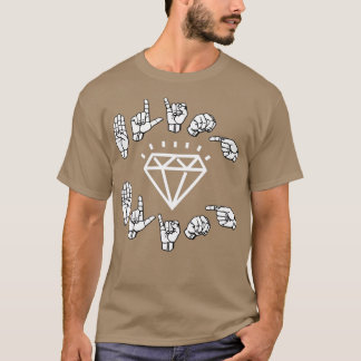 T-shirt ASL Bling Bling American Sign Language ASL concept