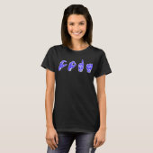 T-shirt ASL CODA Chemise Interprète Sourd Langue des Signe (Devant entier)