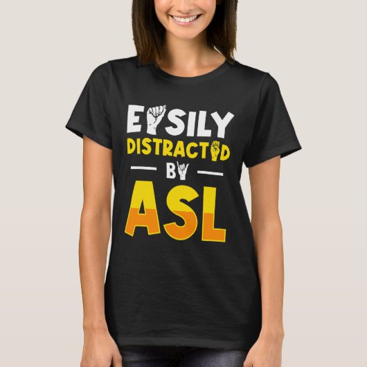 T-shirt Asl Deaf Awareness And Sign Language 3  (Devant)