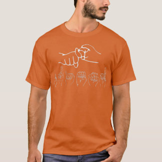 T-shirt ASL Friend Cute ASL Thème Cadeau Langue Pride