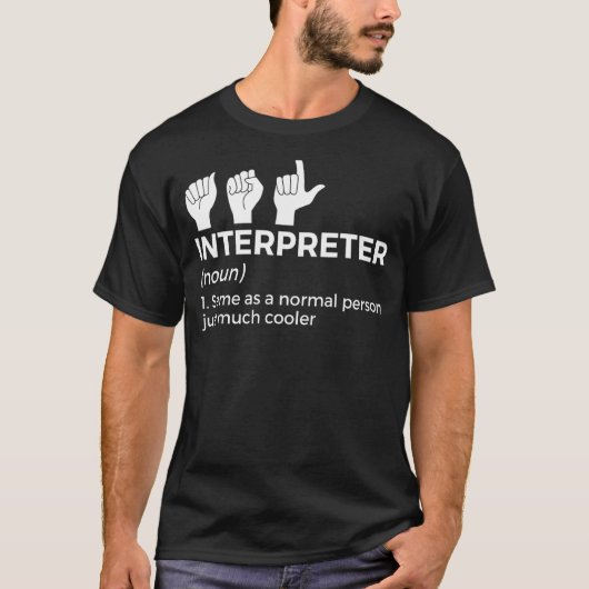 T-shirt Asl Interpreter Definition Langue des Signes Améri (Devant)