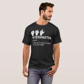 T-shirt Asl Interpreter Definition Langue des Signes Améri (Devant entier)