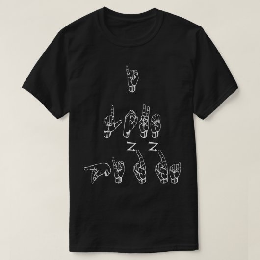 T-shirt ASL Langue des Signes Américaine J'aime Pi (Design devant)