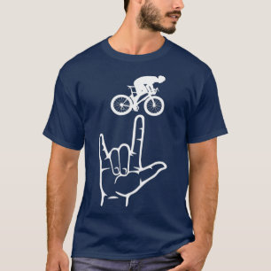 T-shirt ASL Langue Des Signes Cyclisme Sport Je T'Aime Mai