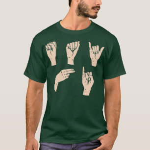 T-shirt ASL Learning Hand Langue des signes Interprète Sou