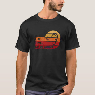 T-shirt ASL Live Love Lecture Lire Lire Lire Langue des si