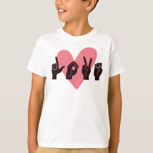 T-shirt ASL Love IV - Saint-Valentin