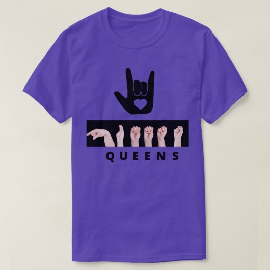 T-SHIRT ASL LOVE QUEENS (Design devant)