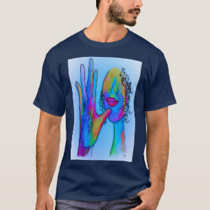 T-shirt ASL Mère dans les tons bleus