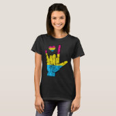 T-shirt Asl Pride Perte d'audition générale Mois de sensib (Devant entier)