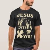 T-shirt Asl Teacher American Sign Language Christian Jesus (Devant)