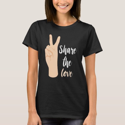 T-shirt ASL Teacher Share The Love Sign Language Hand Sign (Devant)