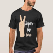 T-shirt ASL Teacher Share The Love Sign Language Hand Sign (Devant)