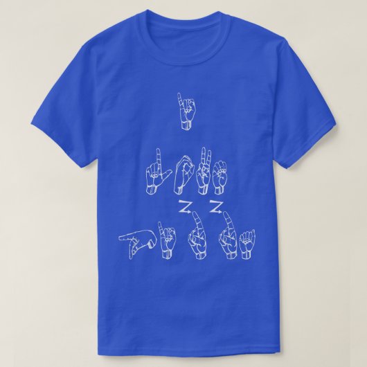 T-shirt ASLAmerican Sign Language I Love Pizza (Design devant)