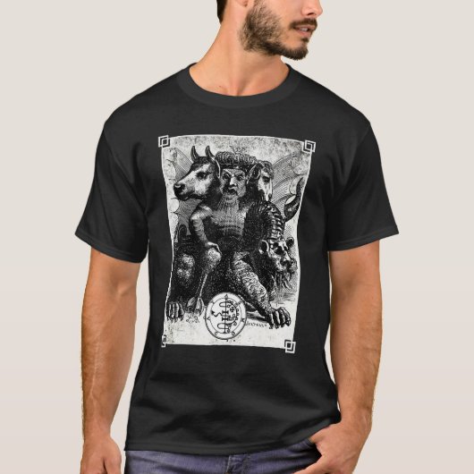 T-shirt Asmoday Asmodeous Asmodai Devil Goetia Devil Princ (Devant)