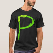 T-shirt Asparagus Pee Letter P Visual Pun Vegetable Humor (Devant)
