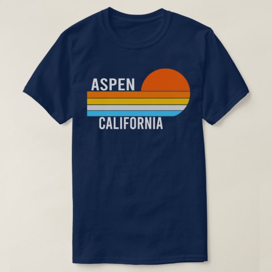 T-shirt Aspen Californie Vintage Sunset (Design devant)