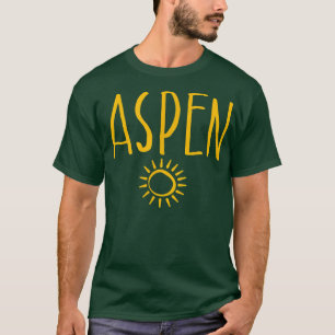 T-shirt Aspen Colorado CO Dessin en ambre