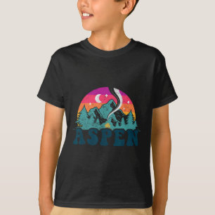 T-shirt Aspen Colorado Co Mountain Ski Vintage 80s Aspe
